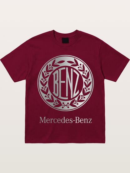 Benz Retro Lettermark Silver Texture Gildan T-shirt