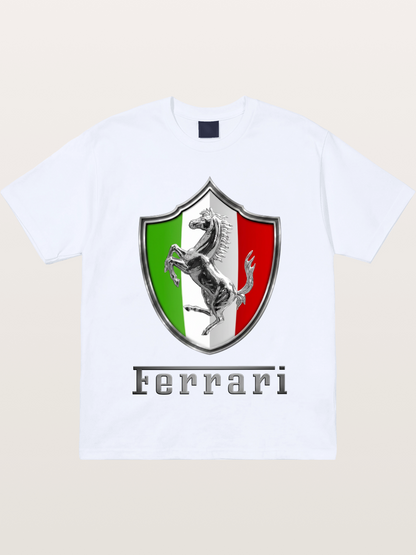 Ferrari Italian Flag Crest Gildan T-shirt