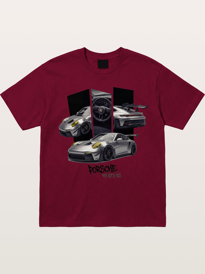 Porsche 911 GT3 RS Split View Montage Gildan T-shirt