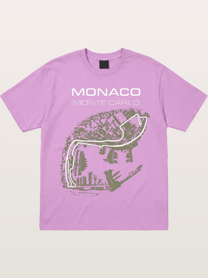 Monaco Grand Prix Vintage City Circuit Map Gildan T-shirt
