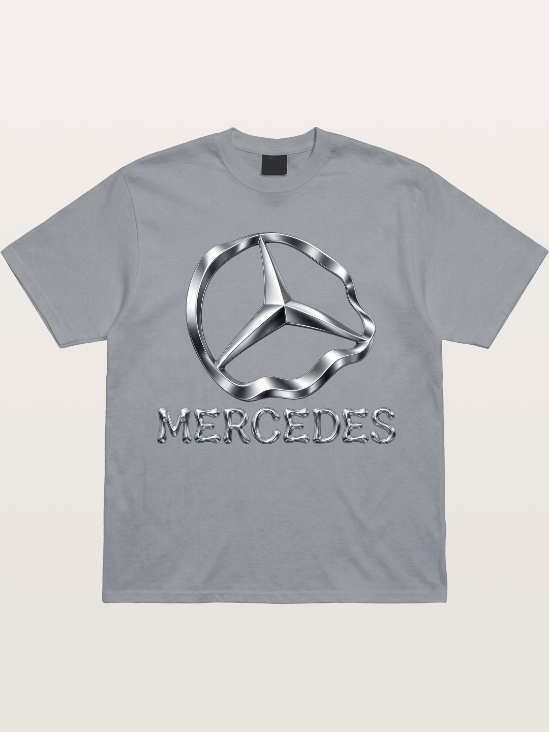 Mercedes Liquid Metal Logo Gildan T-shirt