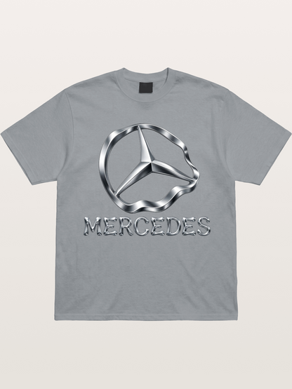 Mercedes Liquid Metal Logo Gildan T-shirt