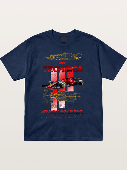 Red F1 Lexus Tech Racing Card Cotton T-shirt