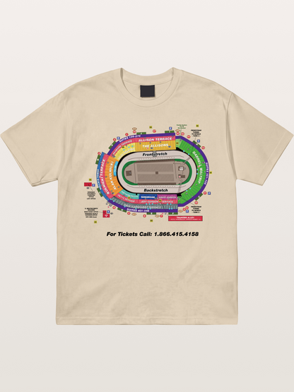 NASCAR Track Seating Map Art Print Gildan T-shirt