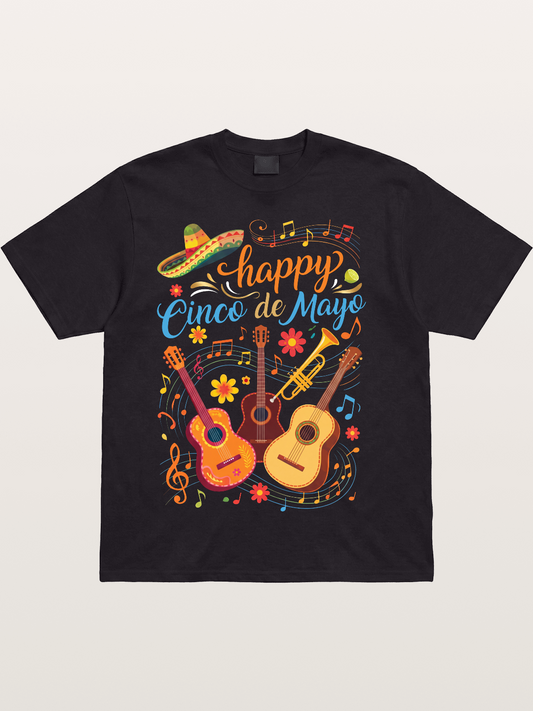 Mexican Guitar Trumpet Notes Cotton T-shirt
