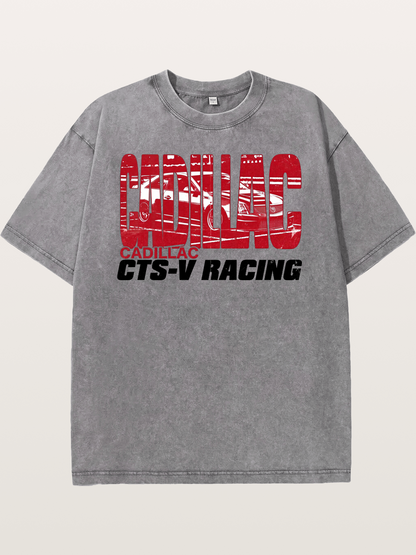 Cadillac CTS-V Racing Typography Washed T-shirt