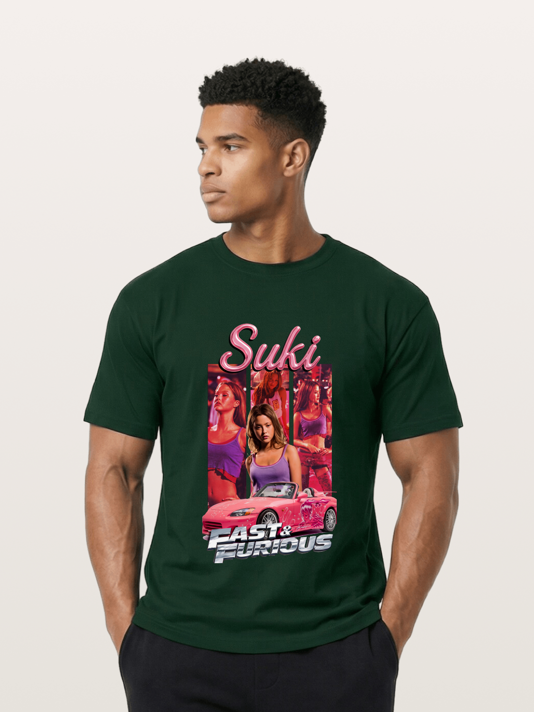Fast & Furious Pink Crew Gildan T-shirt