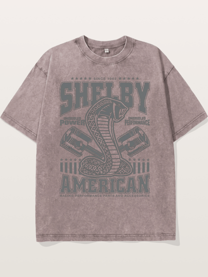 Shelby American Cobra Print Washed T-shirt