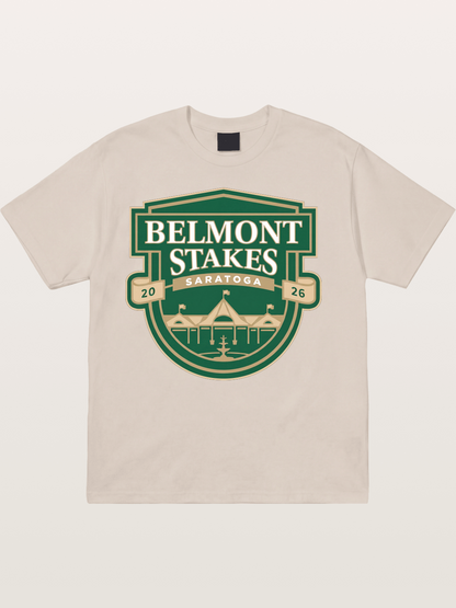 Belmont Stakes Shield Crest Cotton T-shirt