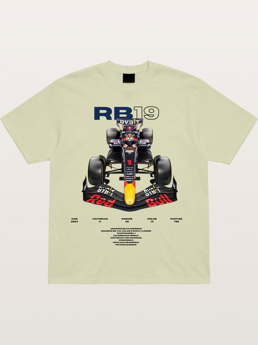 Cat Driving Red Bull F1 Cotton T-shirt