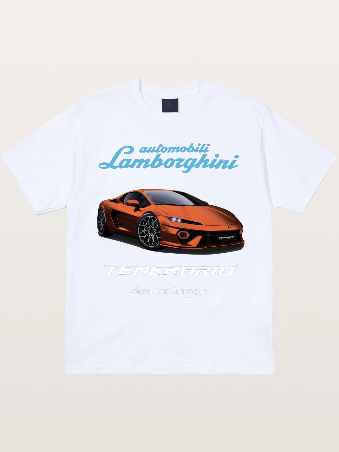 Lamborghini Temerario Orange Sports Car Gildan T-shirt