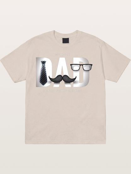 Gentleman Dad Tie Glasses Beard Cotton T-shirt