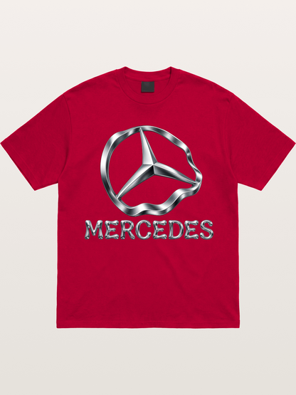 Mercedes Liquid Metal Logo Gildan T-shirt