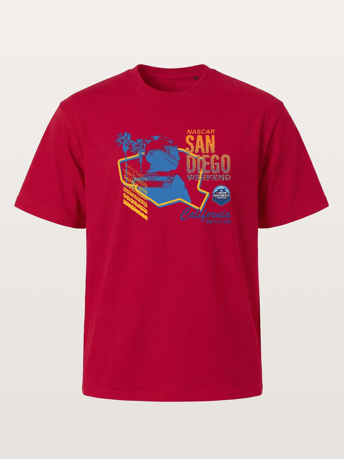 San Diego NASCAR Helmet Silhouette Gildan T-shirt