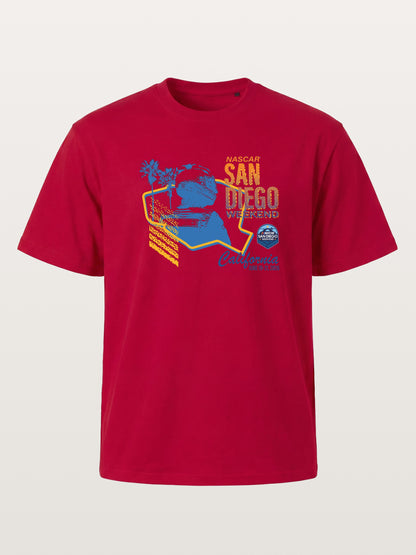 San Diego NASCAR Helmet Silhouette Gildan T-shirt