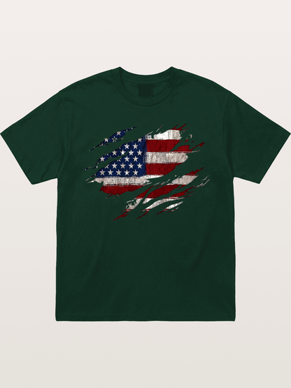 Eagle Claw Retro American Flag Gildan T-shirt