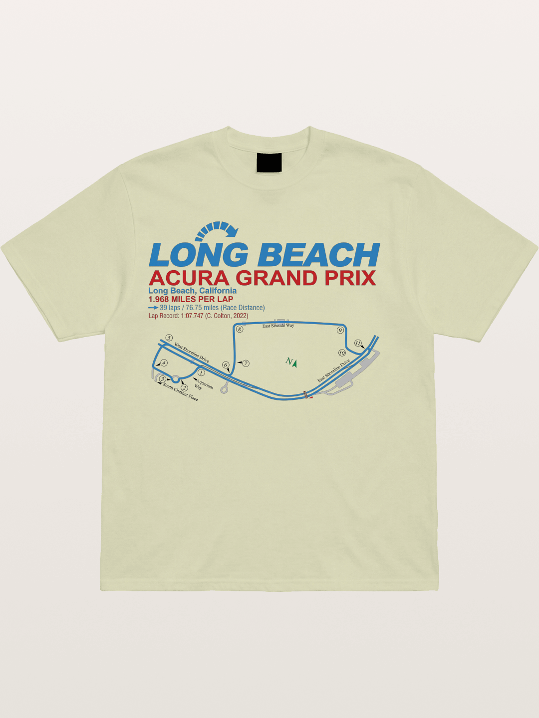 Long Beach Grand Prix Map Cotton T-shirt