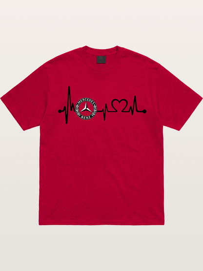 Mercedes Heartbeat Logo Art Gildan T-shirt