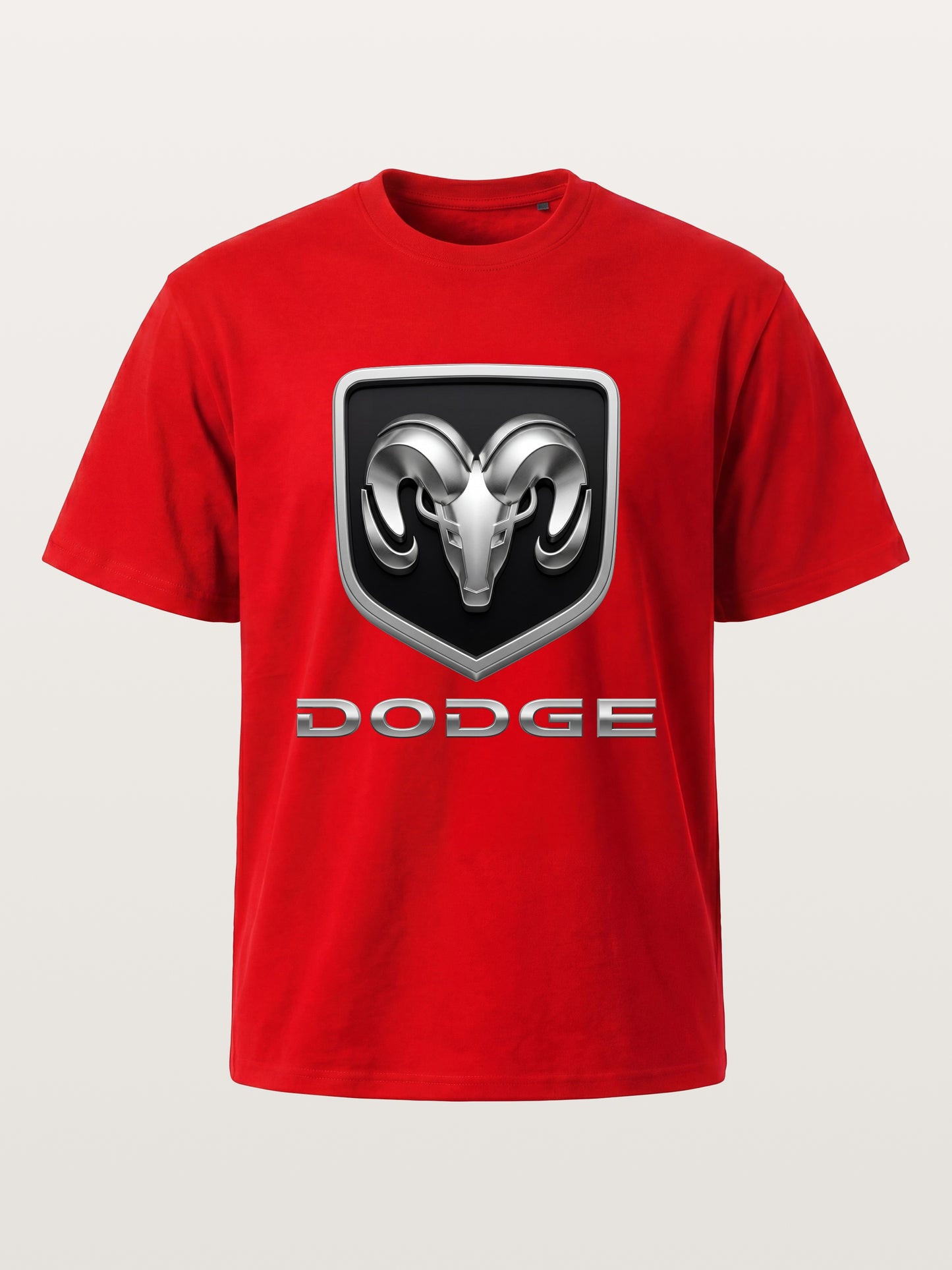 Silver Ram Shield Emblem Cotton T-shirt