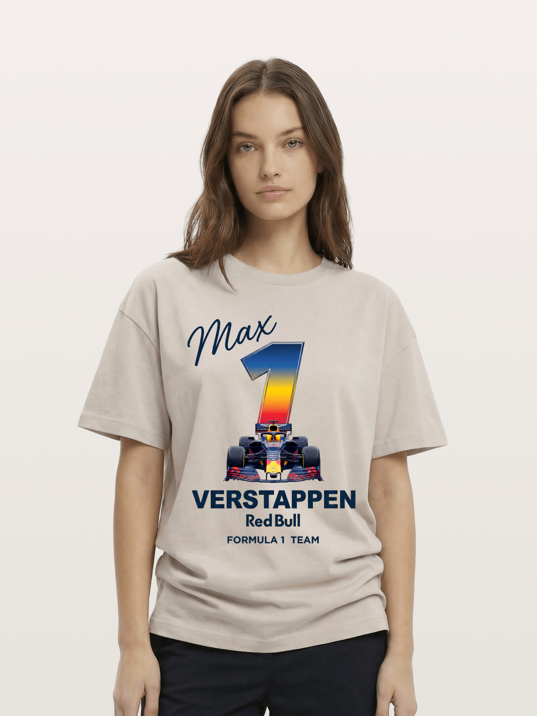 Max Verstappen Red Bull 1 Print Cotton T-shirt