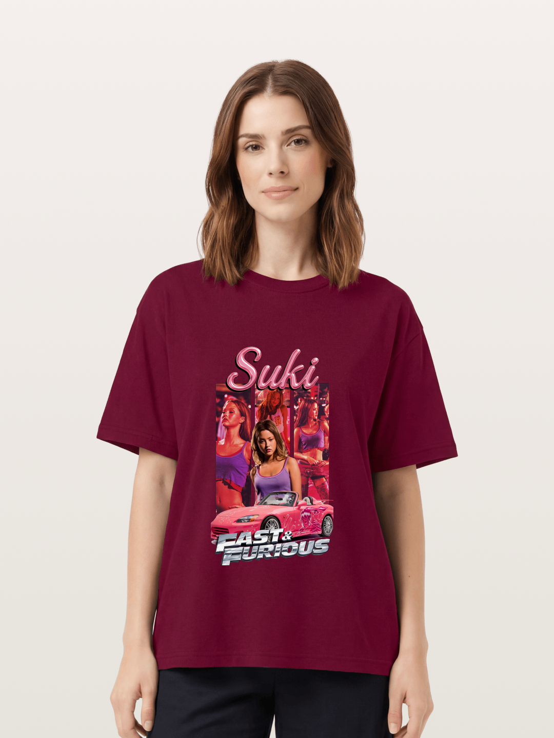Fast & Furious Pink Crew Gildan T-shirt