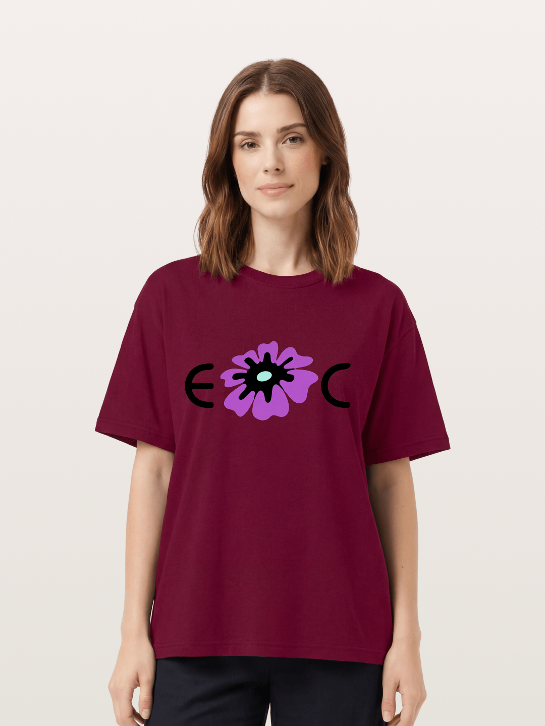 Purple EDC Daisy Silhouette Gildan T-shirt