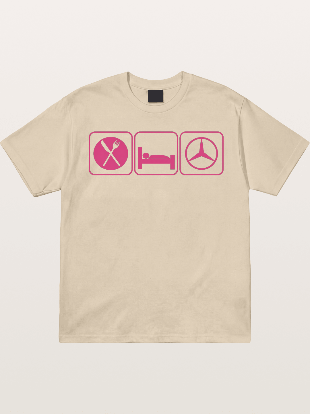 Eat Sleep Mercedes Pink Print Gildan T-shirt