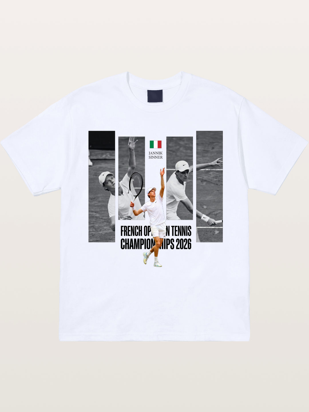Jannik Sinner French Open Graphic Gildan T-shirt