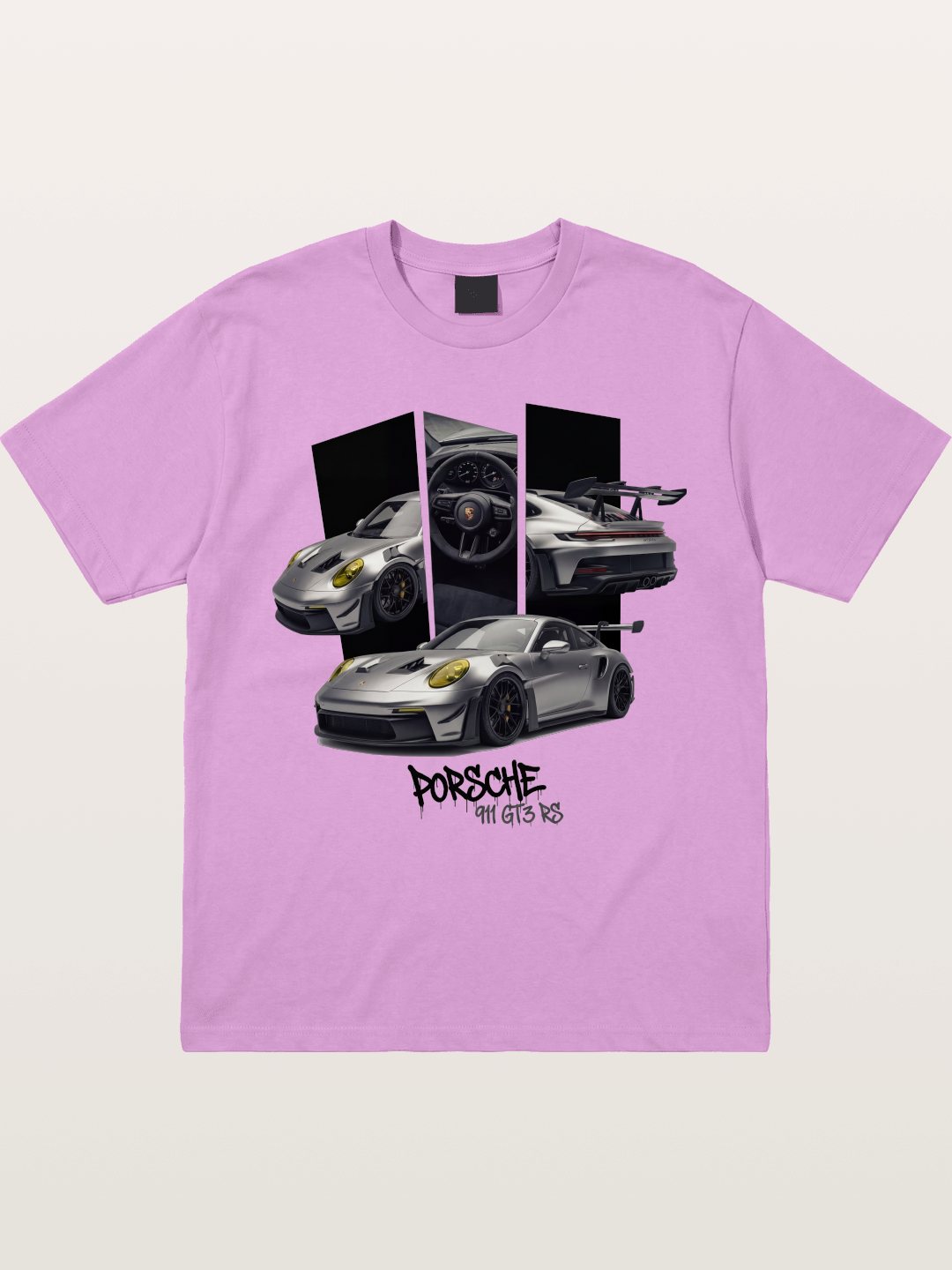 Porsche 911 GT3 RS Split View Montage Gildan T-shirt