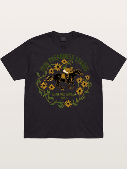 Preakness Stakes Laurel Wreath Badge Gildan T-shirt