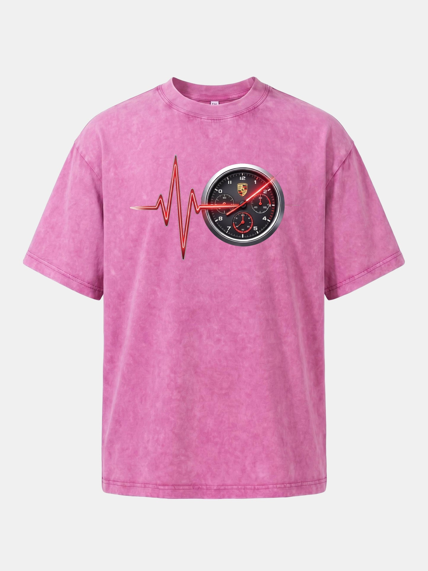Heartbeat Line Porsche Dash Gauge Washed T-shirt