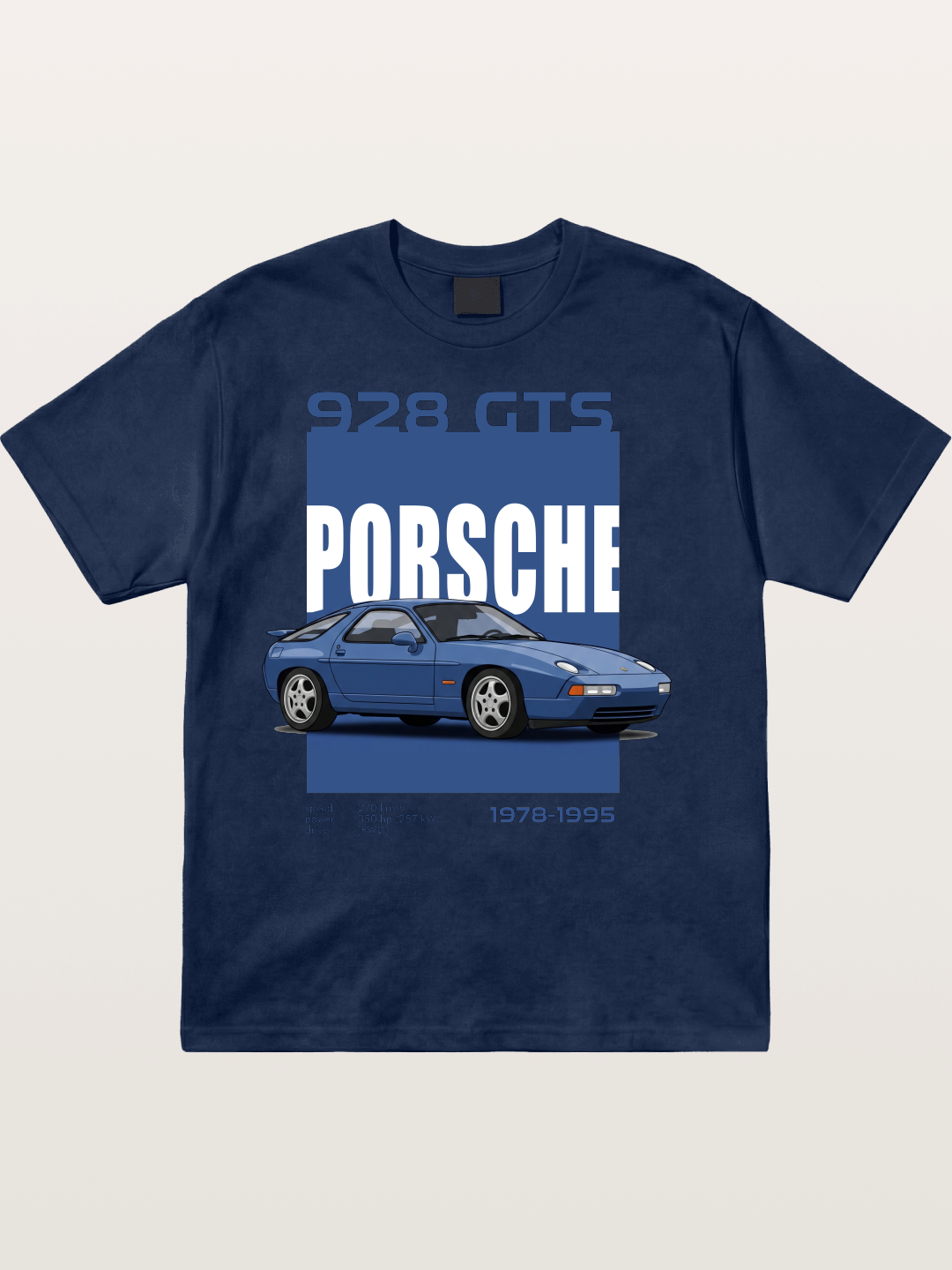 Porsche 928 GTS Blue Classic Cotton T-shirt