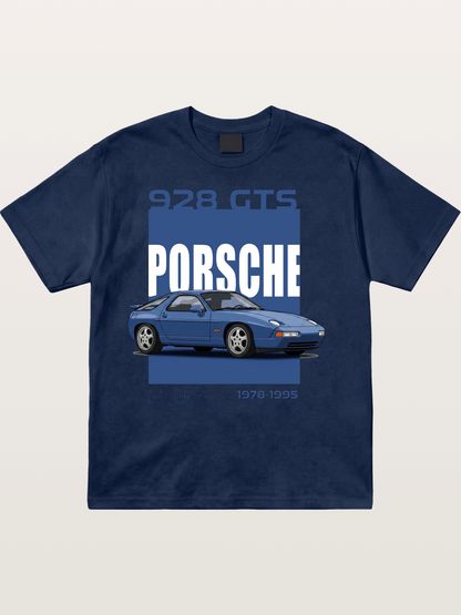 Porsche 928 GTS Blue Classic Cotton T-shirt