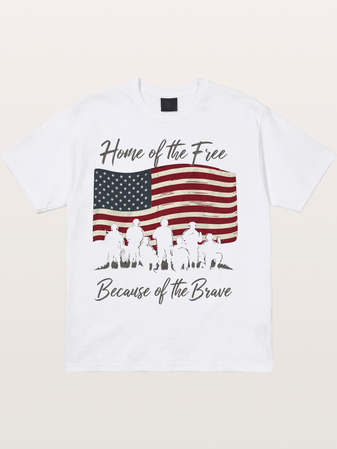 Home of the Free Because of the Brave Cotton T-shirt