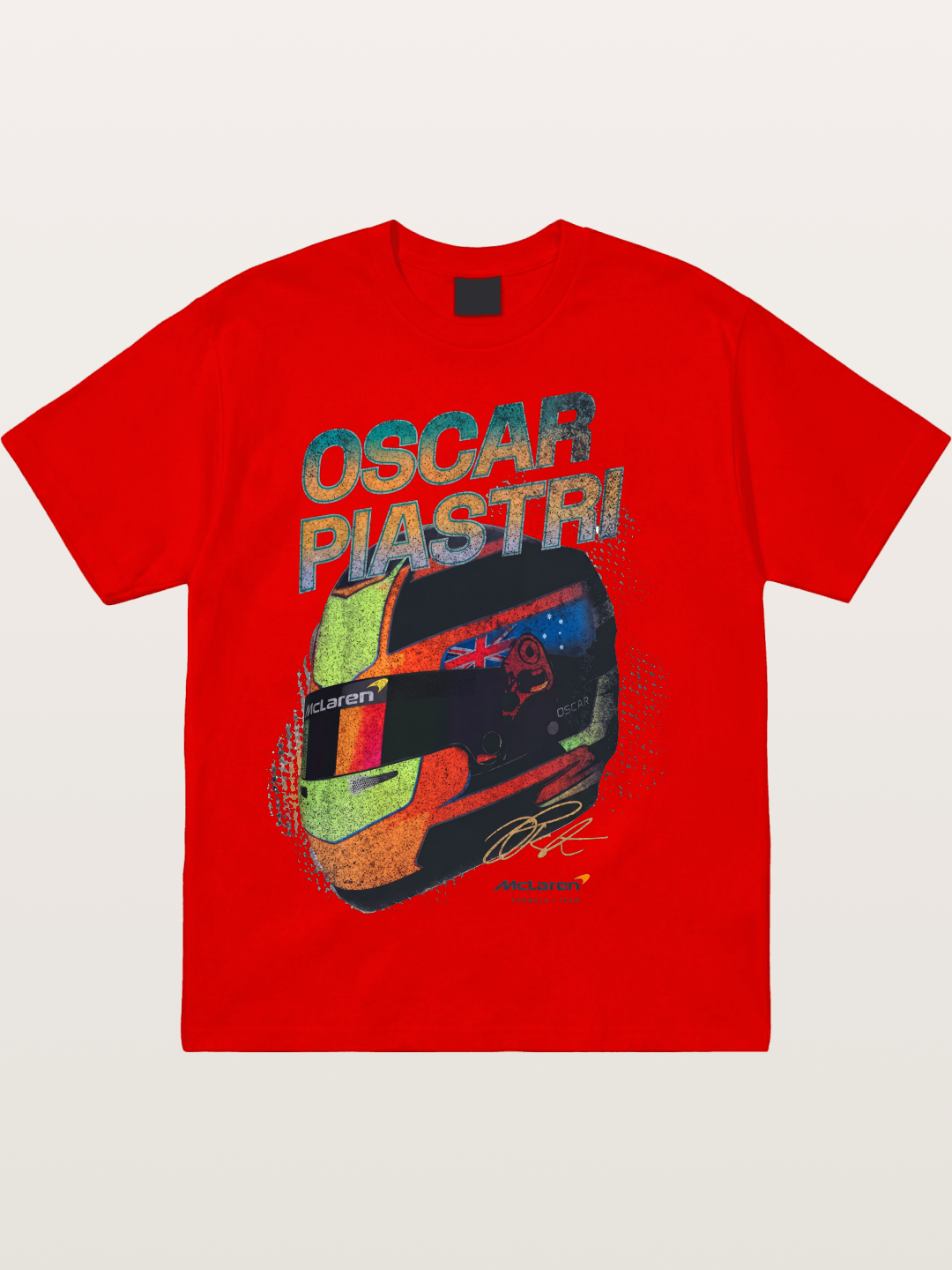 Oscar Piastri McLaren Helmet Cotton T-shirt