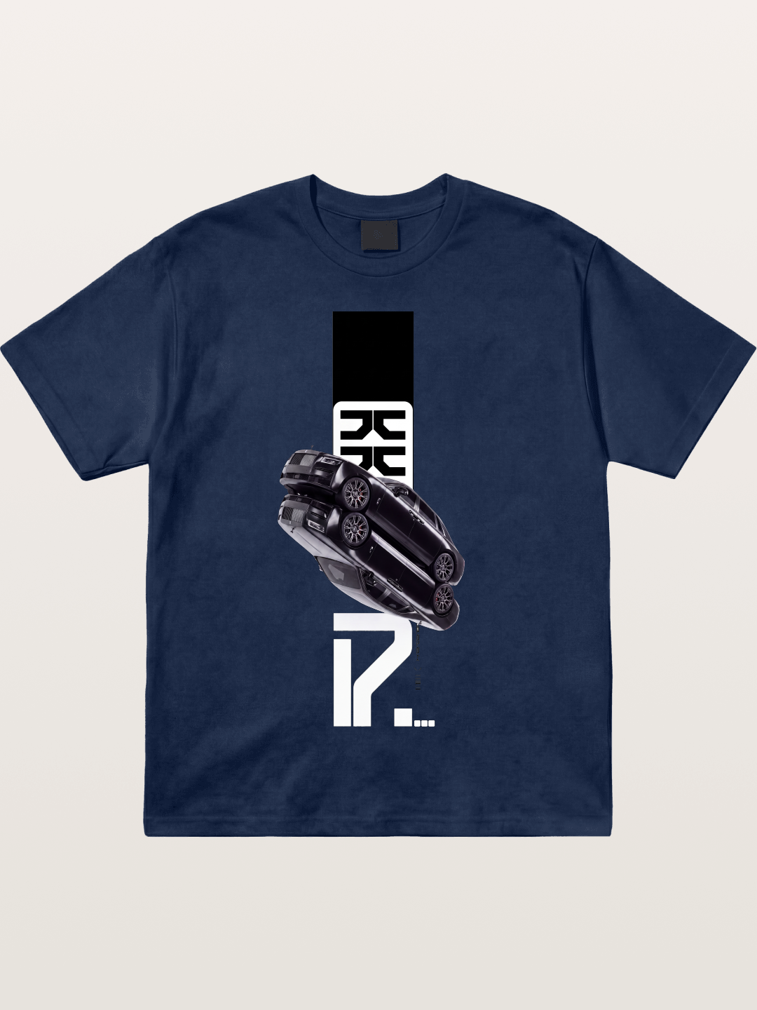 Black Rolls Royce Abstract Art Cotton T-shirt