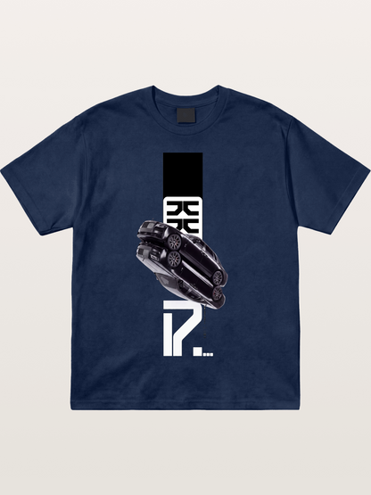 Black Rolls Royce Abstract Art Cotton T-shirt