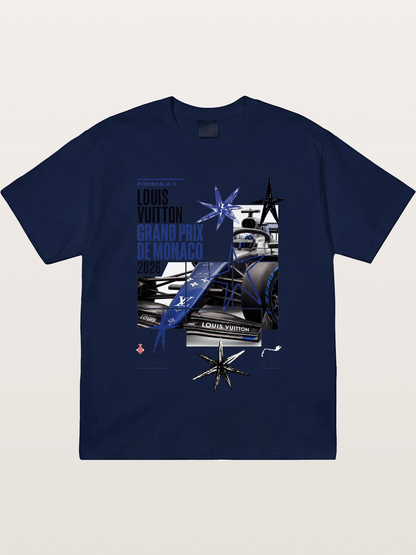 Blue LV F1 Monaco Poster Gildan T-shirt