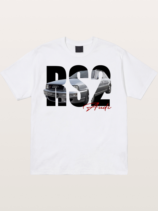 Audi RS2 Car Silhouette Cotton T-shirt