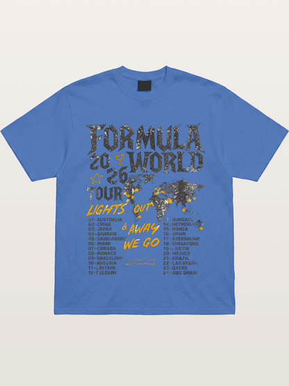 2026 F1 World Tour Poster Gildan T-shirt