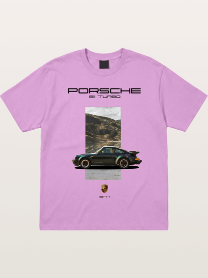 Vintage 911 Turbo Mountain Print Gildan T-shirt