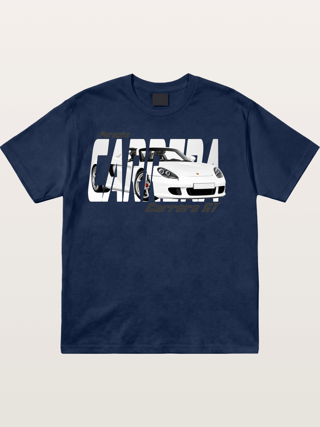 Porsche Carrera GT White Sticker Cotton T-shirt