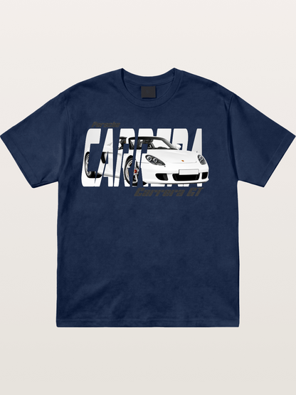 Porsche Carrera GT White Sticker Cotton T-shirt