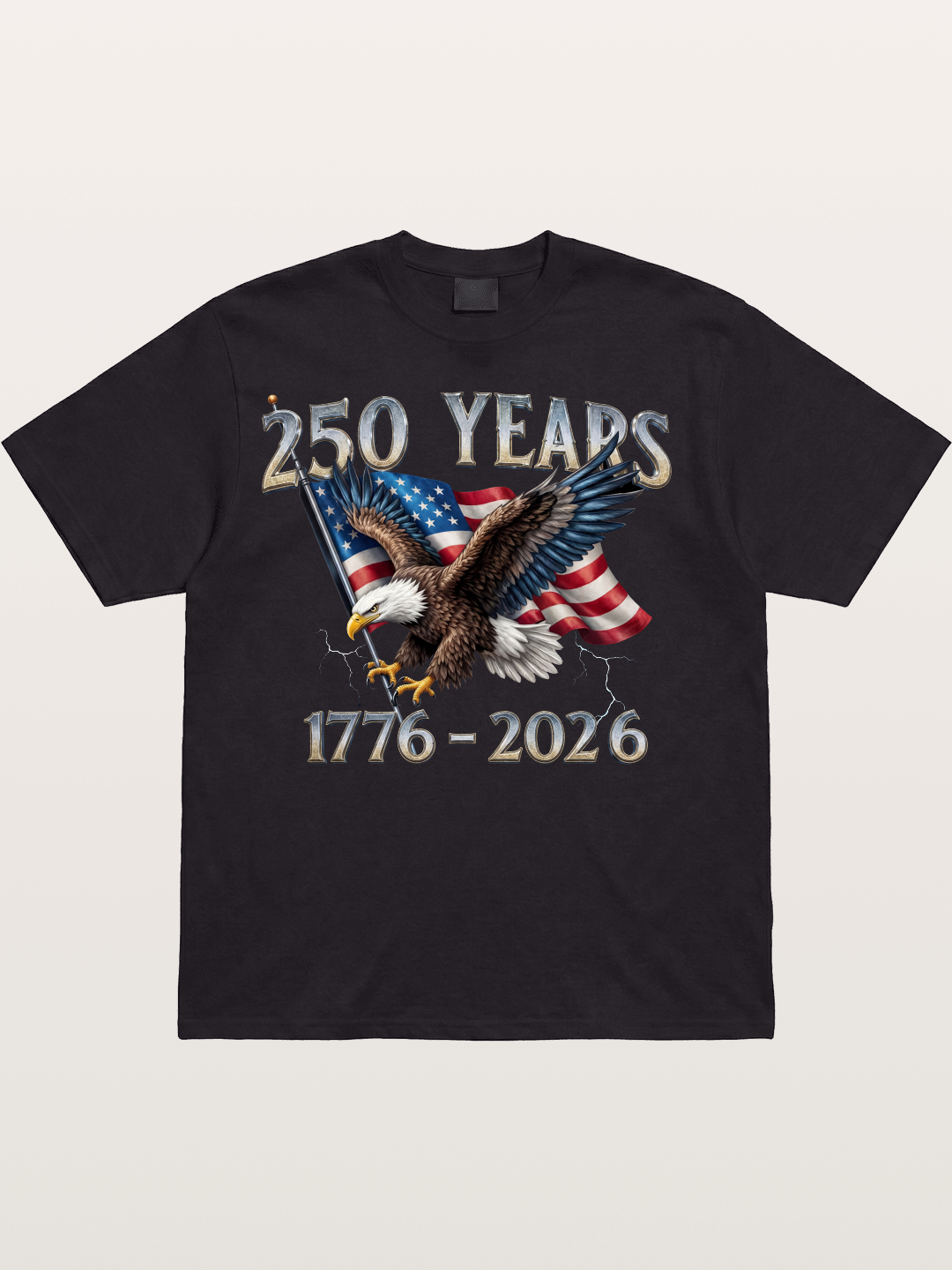 American Eagle 250th Anniversary Flag Cotton T-shirt