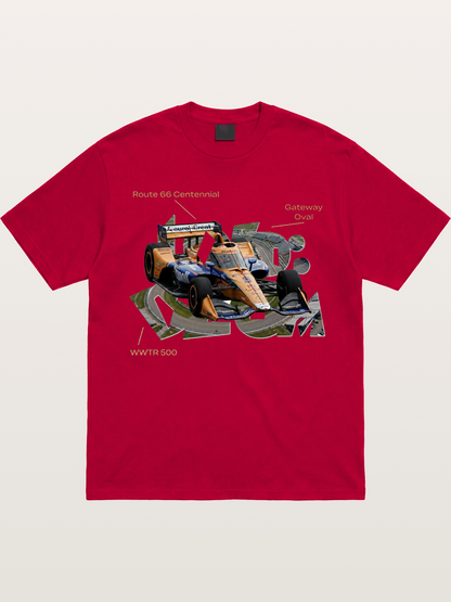 Orange IndyCar Route66 Art Gildan T-shirt