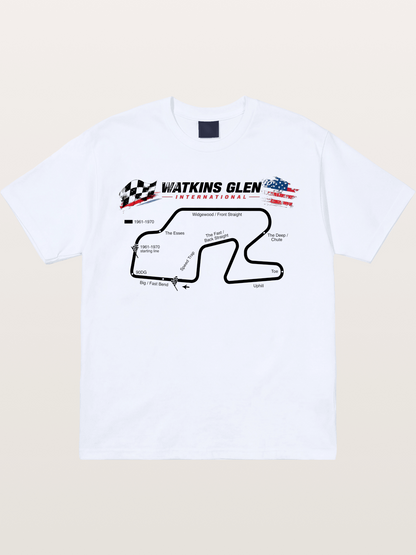 Watkins Glen Road Course Map Art Gildan T-shirt