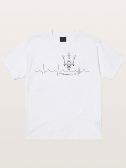 Maserati Heartbeat Emblem Cotton T-shirt