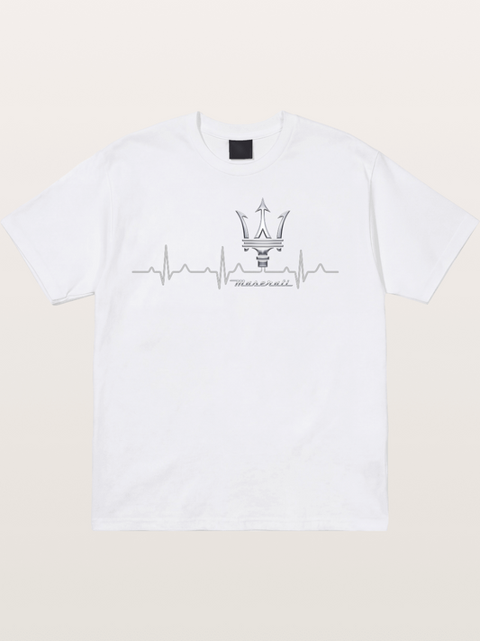Maserati Heartbeat Emblem Cotton T-shirt