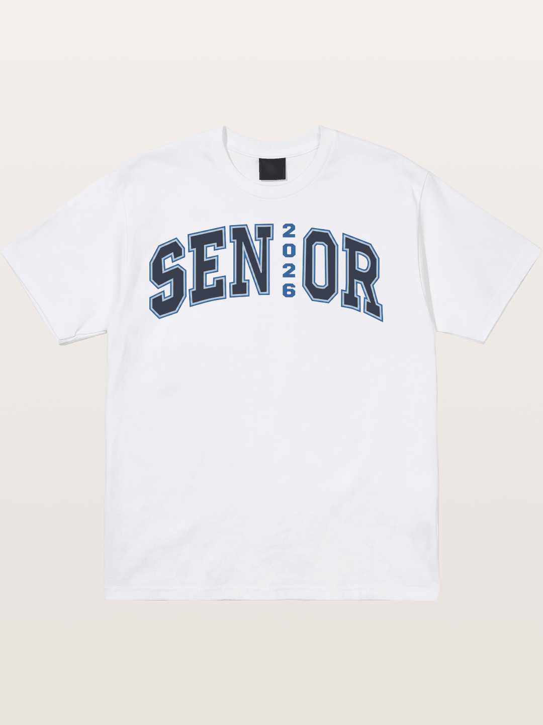 Senior 2026 Varsity Style Text Cotton T-shirt