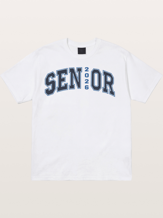 Senior 2026 Varsity Style Text Cotton T-shirt